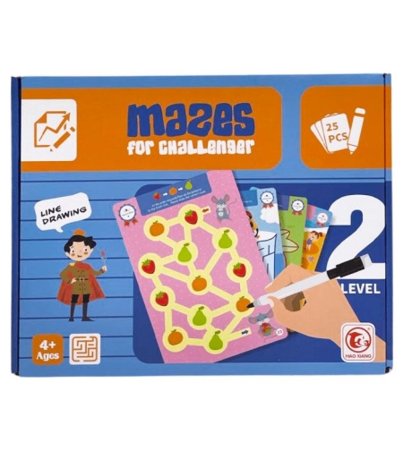 Образователни карти с маркер Raya Toys Learn and Practice Логика ниво 2, 25 броя