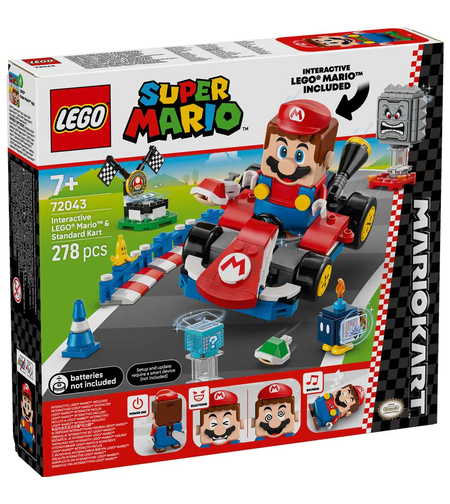 LEGO® Super Mario™ Интерактивна фигура Mario и Standard Kart 72043