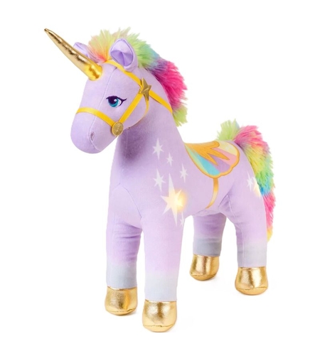 Плюшен еднорог Spin Master Unicorn Academy Light up Wildstar, 38 см.