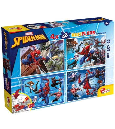 Детски пъзел Lisciani MAXI FLOOR Marvel Спайдърмен 4x48 ч.