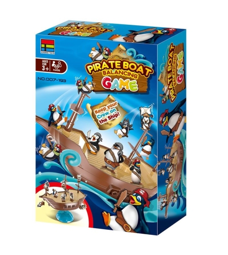 Детска игра за баланс Raya Toys Пиратски кораб с пингвини