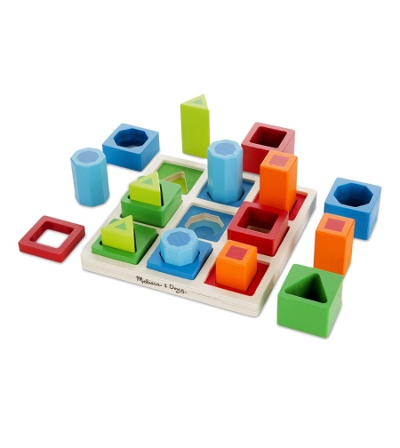Дървени фигурки за вграждане според форма и цвят Melissa and Doug 10582