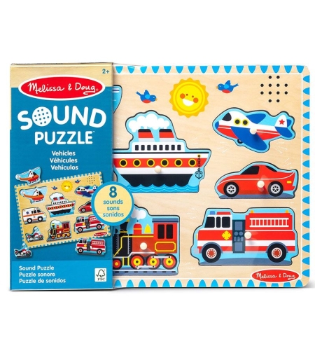Пъзел със звуци Melissa and Doug Превозни средства, 50206