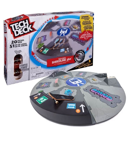 Игрален комплект Spin Master Tech Deck X-Connect Shredline 360 Въртящ се скейт парк и фингърборд