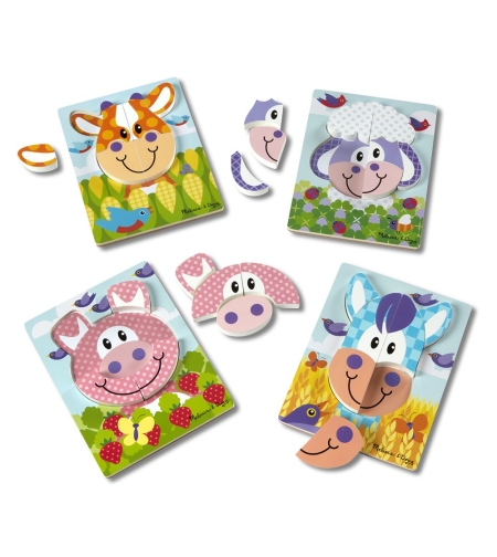 Дървен пъзел Melissa & Doug Ферма 40132