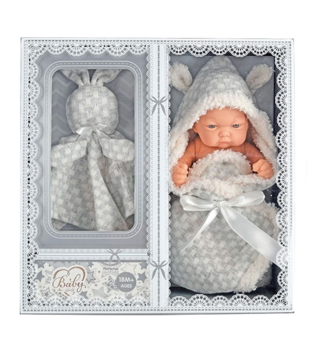Кукла бебе Raya Toys Baby So Lovely Новородено с играчка 25 см