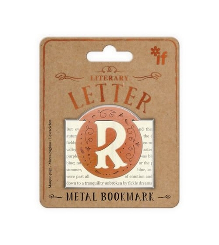 Метален книгоразделител Vintage буква R