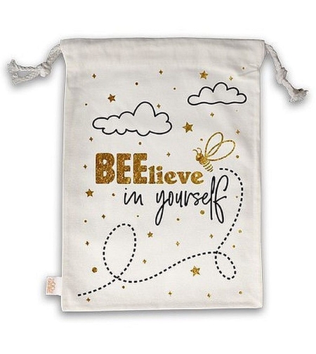 Торбичка за книга и подаръци Happy Bags - Beelieve in yourself