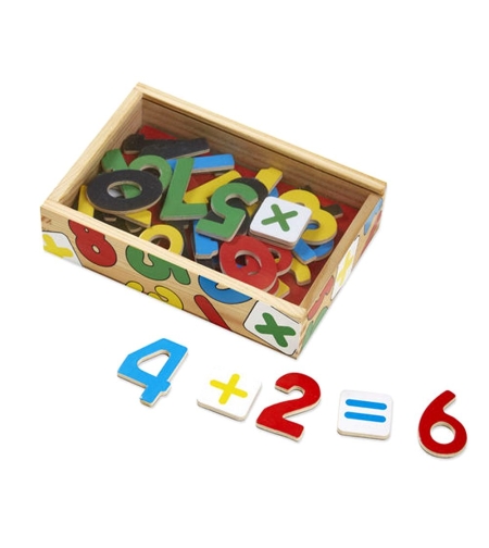 Дървени цифри Melissa and Doug-магнити в кутия 10449