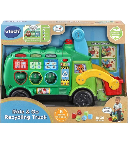 Детска играчка Vtech Интерактивен камион за рециклиране с английски език
