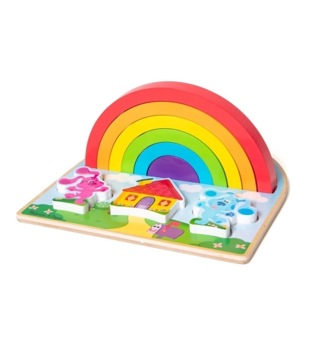 Дървен пъзел Melissa and Doug Blue's Clues & You! Дъга, 9 части, 33008