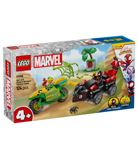 LEGO® Marvel Spidey Преследване с коли-динозаври 11198