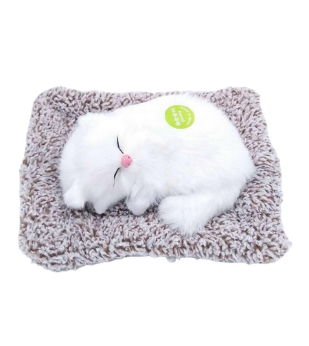 Интерактивна играчка спящо коте Raya Toys, със звук