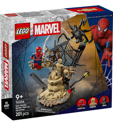 LEGO® Marvel Епична битка Спайдърмен срещу Пясъчния човек 76334