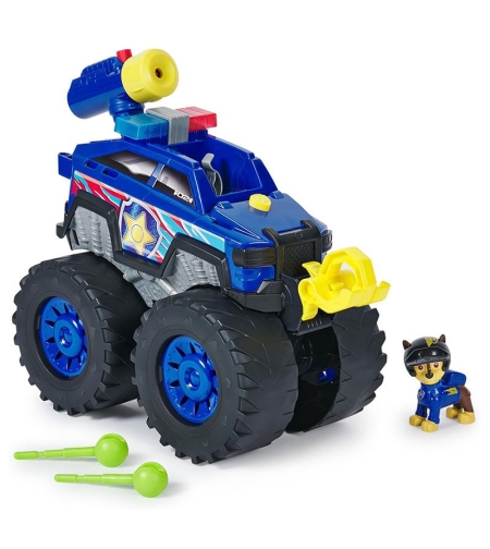 Игрален комплект Spin Master Paw Patrol Големият спасителен камион с фигурка на Чейс, със светлини и звуци