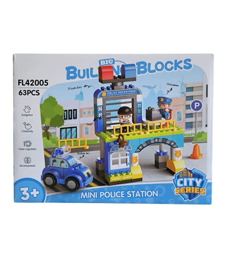 Конструктор Feelo City Series Mini Police Station, 63 ч.