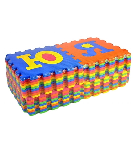 Пъзел за земя Raya Toys с цифри и букви на кирилица, 36 части