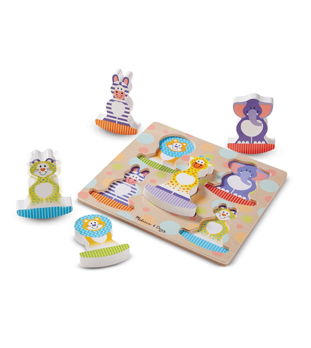 Дървен пъзел Melissa and Doug Сафари Chunky 11886