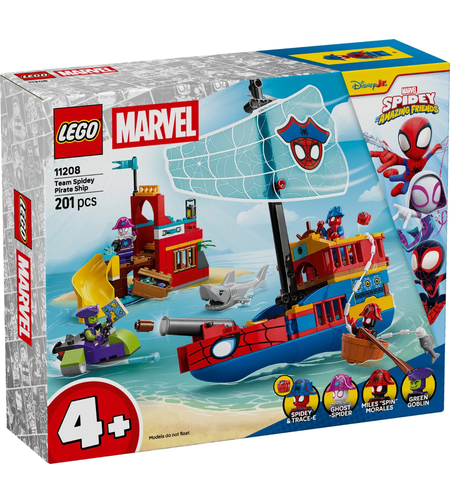 LEGO® Marvel Spidey And His Amazing Friends Пиратски кораб на отбора на Спайди 11208