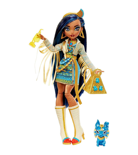 Кукла Mattel Monster High Cleo De Nile с аксесоари и домашен любимец