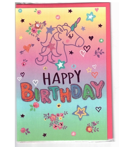 Картичка за рожден ден - Еднорог