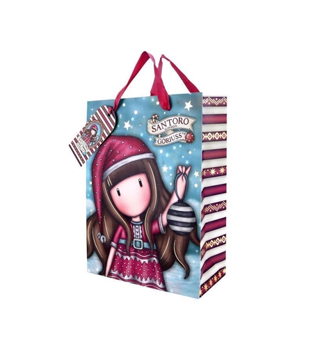 Средна подаръчна торбичка - Santoro Gorjuss Merry and Bright - Tis The Season