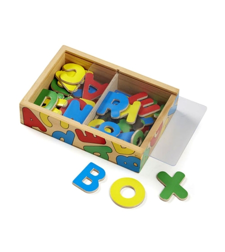 Дървени букви Melissa and Doug магнити в кутия 10448