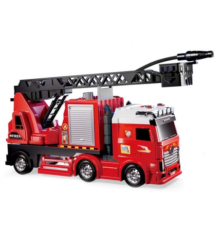 Пожарна кола Raya Toys, с вода, звук, светлина и стълба