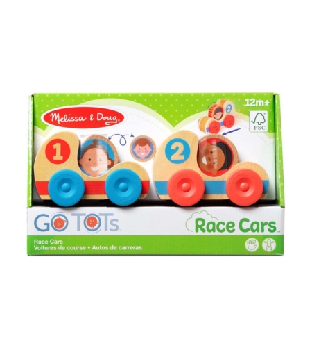 Дървени състезателни коли Melissa and Doug GO Tots 2бр. 30737