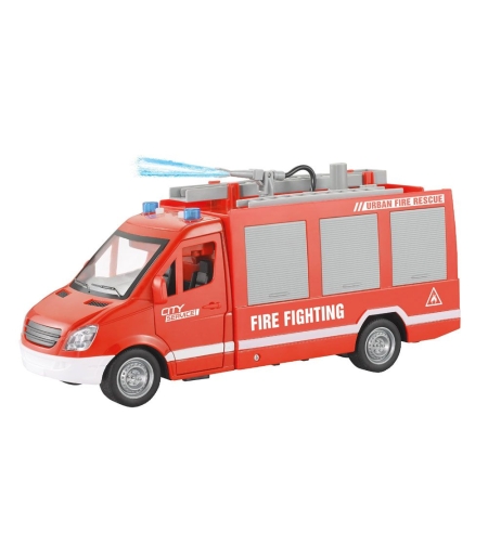 Пожарна кола Raya Toys City Rescue Със стълба, звуци и светлини