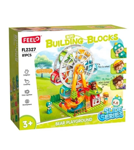 Конструктор Feelo Slide Series Bear Playground Виенско колело, 81 ч.