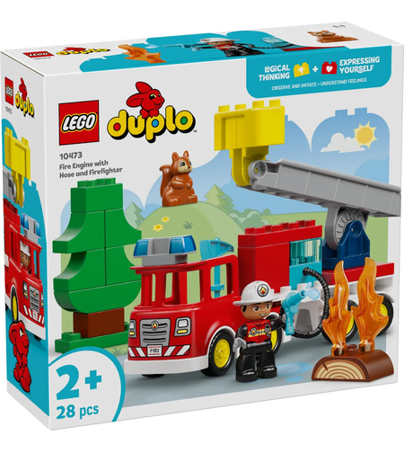 LEGO® DUPLO® Town Пожарна кола с маркуч и пожарникар 10473