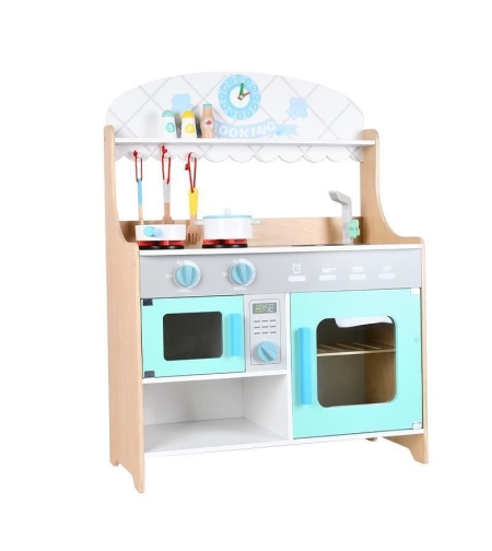 Дървена детска кухня Raya Toys Blue & White