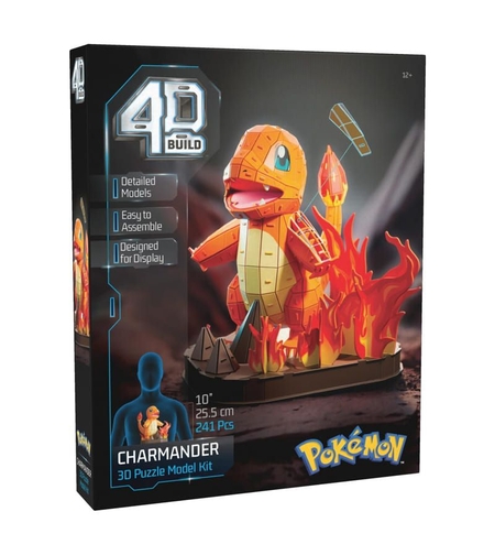 3D пъзел Spin Master 4D Build Pokеmon Charmander, 241 ч.