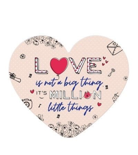 Табелка - картичка - Love is not a thing - it's million little things