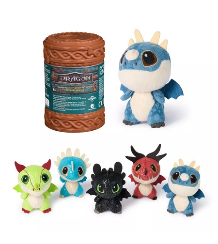 Мини плюшена играчка изненада Spin Master How to Train Your Dragon, 7.5 см.