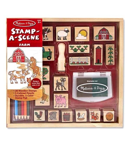 Дървени печати Melissa and Doug Ферма 18592