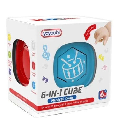 Бебешки музикален куб 6в1 Raya Toys Kids Zone, Английски и Испански език
