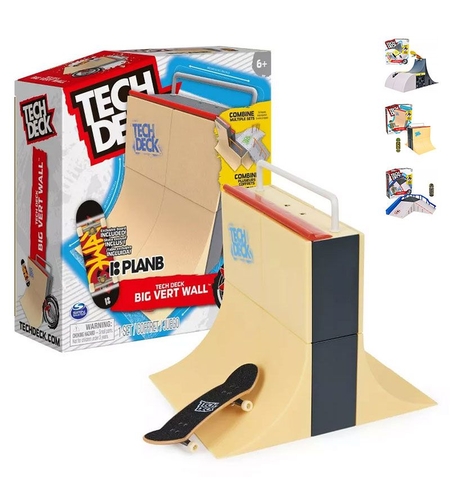 Игрален комплект Spin Master Tech Deck Real Wood, Рампа Shred Pyramid & фингърборд Blind