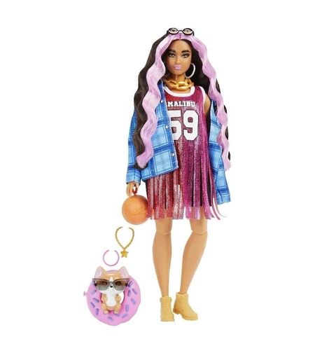 Кукла Mattel Barbie Extra с баскетболен екип, домашен любимец и аксесоари
