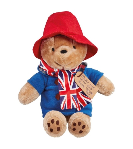 Плюшена играчка Union Jack Paddington с шал с британско знаме, 31 см.
