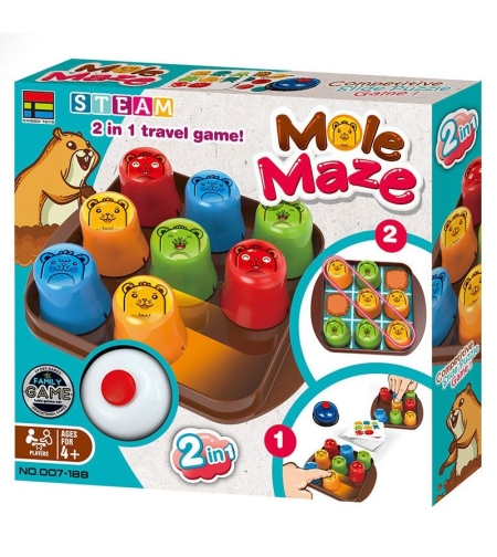 Настолна игра Морски шах 2 в 1 Raya Toys Mole Maze