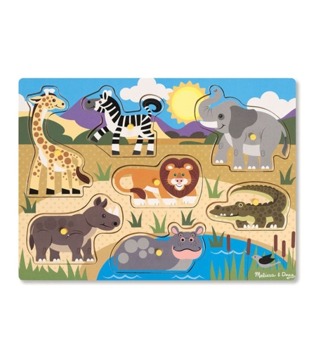 Дървен пъзел Melissa and Doug Сафари 19054