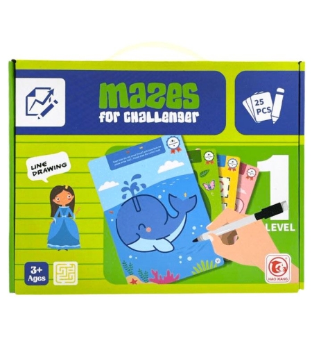 Образователни карти с маркер Raya Toys Learn and Practice Логика ниво 1, 25 броя