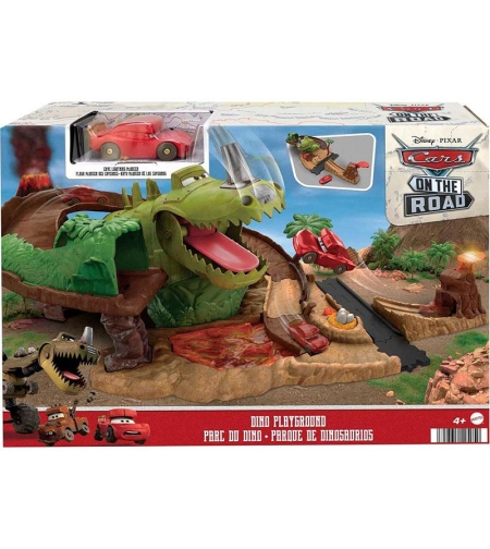 Писта Mattel Cars Dino Playground, с една кола Lightning McQueen