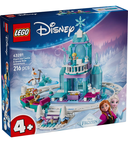 LEGO® Disney Frozen Леденият замък на Елза и приключение със снежно влакче 43281