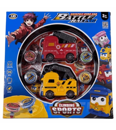 Комплект детски камиончета Raya Toys Battle racing, с 4 бр. пумпал