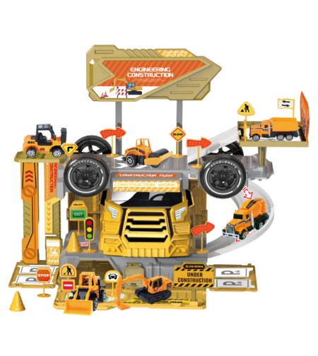 Детски игрален комплект Raya Toys Камион-паркинг 2в1, 46 ч.