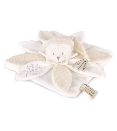 Плюшено мече за гушканe Doudou Blanc, 25см.