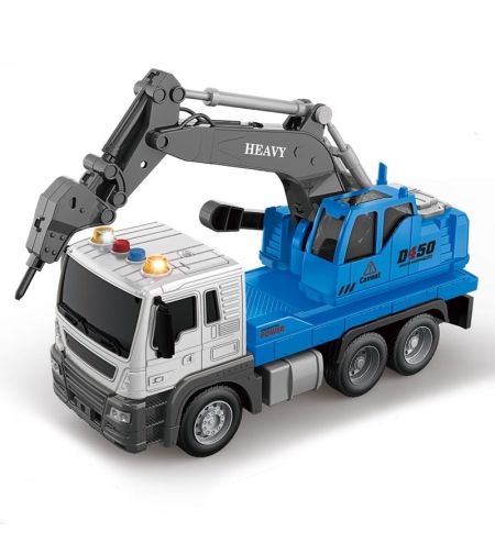 Детски камион с къртач Raya Toys Truck Car с музика и светлини, 1:16